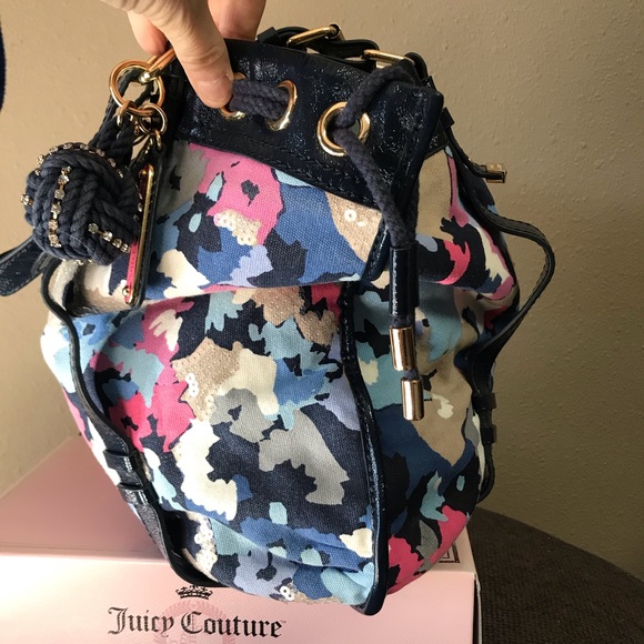 Juicy Couture vintage vegan floral tote w/ sequins - Picture 3 of 10